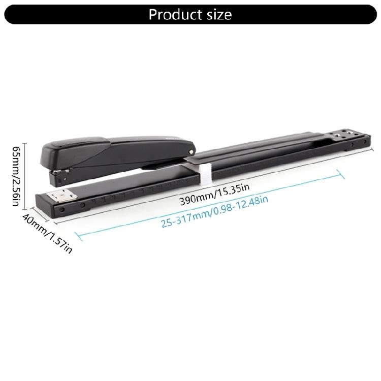 2-20 Sheets Long Sleeve Stapler Book Stapler Office Stapler Easy to Load Desk Stapler Long Reach Stapler