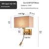 American Style LED Wall-Mounted Bedroom Lamp with Fabric Shade for Reading and Mobile Use