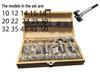 16-Piece Woodworking Drill Set: Includes Round Punch, Hinge Drill, Multi-Tooth Flat Wing Drill, Reamer & Door Lock Tools.