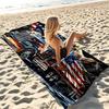 1pz Asciugamano da Viaggio 4 Luglio, Poliestere Resistente Tessuto ad Asciugatura Rapida, Leggero per Spiaggia & Campeggio, Unisex, Perfetto come Telo da Spiaggia