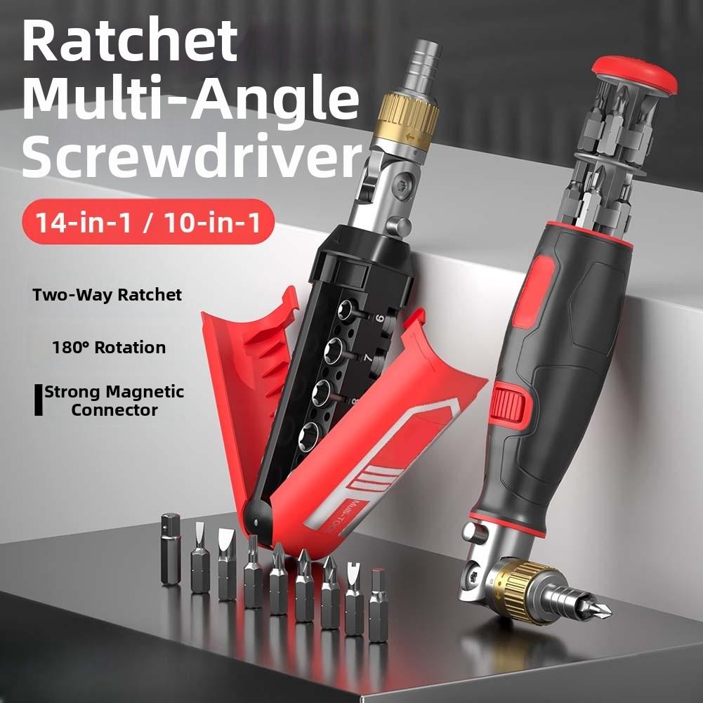 Multi-Function Ratchet Screwdriver Ratchet Screwdriver Set 10-in-1 14-in-1 Versatile Tool Integration Hand Tools