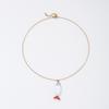 Colorful Drip Glaze Fish Pendant Necklace - 304 Stainless Steel Women's Gold Clavicle Chain
