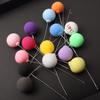 8Pcs Colorful Ball Bundle Clay Balloon Cake Topper Wedding DIY Cupcake Flag Birthday Party Anniversary Shower Supply
