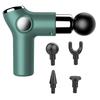 Muscle Therapy Device for Athletes Body Muscle Massager Handheld Massager 6 Adjustable Strength Levels 4 Massage Heads Green