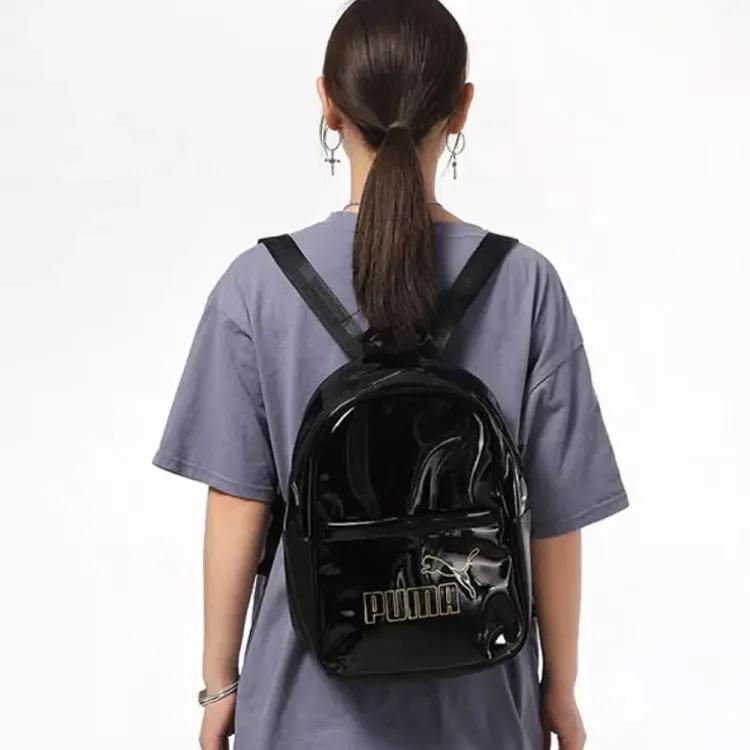Puma Leather Backpack Regular Unisex Black (Unisex) Backpacks 077918 01