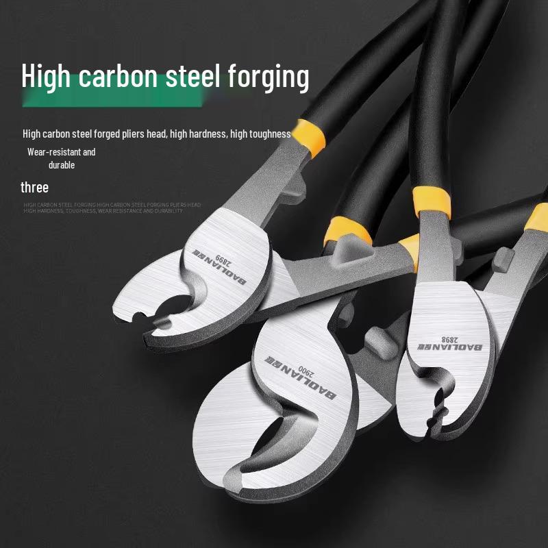 Multifunktions-Abisolierzange & Seitenschneider: Schnellwerkzeug für Elektriker mit industrieller Sichelschneide.