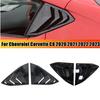For Chevrolet Corvette C8     Car Rear Louver Window Side Shutter Cover Trim Sticker Vent Scoop ABS Carbon Fiber