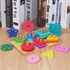 Children'S Wooden Baby Early Education Montessori Geometry Five Sets Of Columns Shape Pairing Intellectual Development Educational Toys