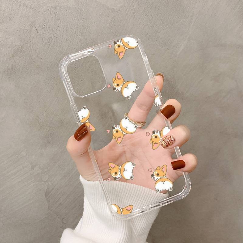 Funny Cute Dog Corgi Phone Case for iphone 13 11 12 pro XS MAX 8 7 6 6S Plus X 5S SE 2020 XR case