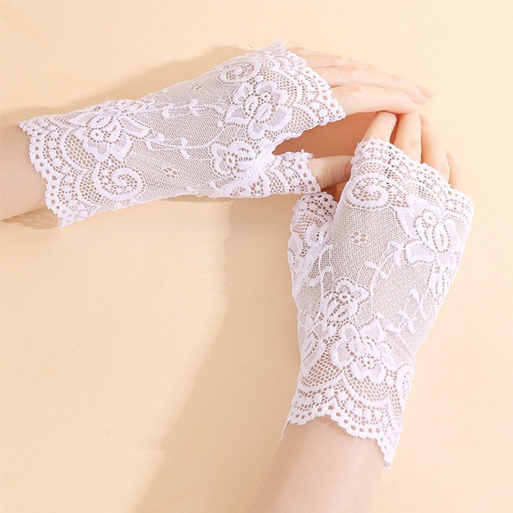 Sunscreen Short Gloves Half Finger Driving Gloves Fashion Performance Gloves Dance