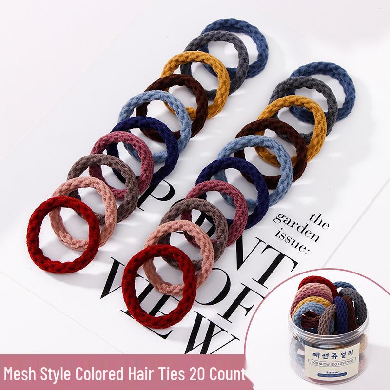 Korean Thickened Seamless Hair Ties: High Elasticity Hair Ropes & Rubber Bands for Women