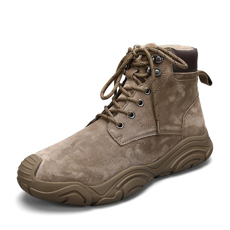 2024 foreign trade explosion autumn and winter new men's thick-soled outdoor leisure leather suede Martin boots