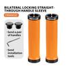 Double Lock On MTB Mountain Bike Handlebar Grips, Aluminum Alloy Rubber Comfortable Anti-Slip Shockproof Universal Cycling Parts