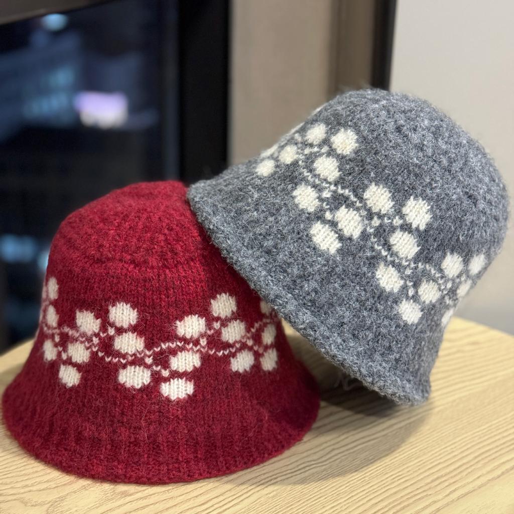 New Jacquard Knit Hat for Women, Warm and Cold-proof for Winter, Makes the Face Look Smaller, Suitable for Large Head Sizes, Korean-style Versatile