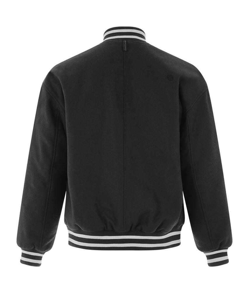 Offgrid Authentic Wappen Varsity Wool Padded Jacket - Grey