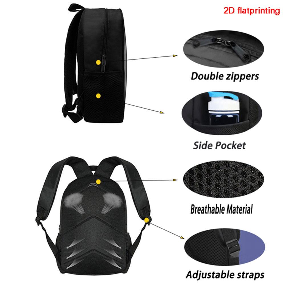 Cartoon NARUTO Pattern Lightweight Backpack With Front Pocket Adjustable Shoulder Strap Unisex Suitable For Children Age 6-10