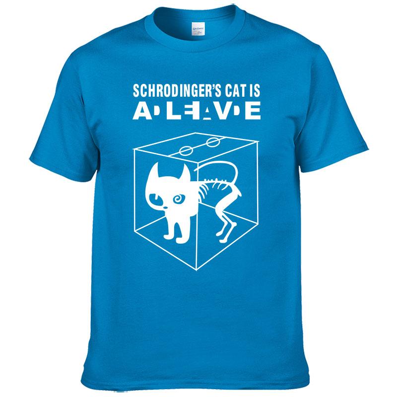 2024 Summer Cotton Schrodinger's Cat Printed Short Sleeves Men T Shirt Casual Tees The Big Bang Theory Mens T-shirt #247