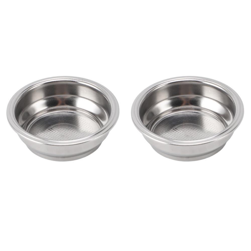 2pcs set Stainless Steel Portafilter Basket Coffee Filter Basket  For Portafilter Coffee Machine