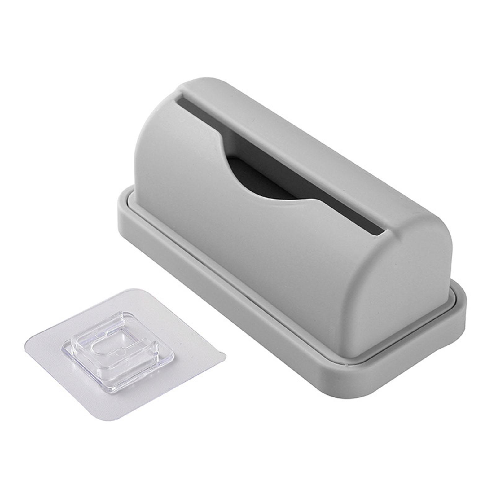 

Диспенсер для мусорных мешков, держатель рулона, настенный пластиковый органайзер для хранения мусорных мешков, не оставляющий следов серый