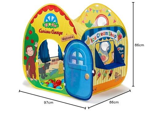 Witthart Curious George Ball House with 30 Balls, Yellow, VG14