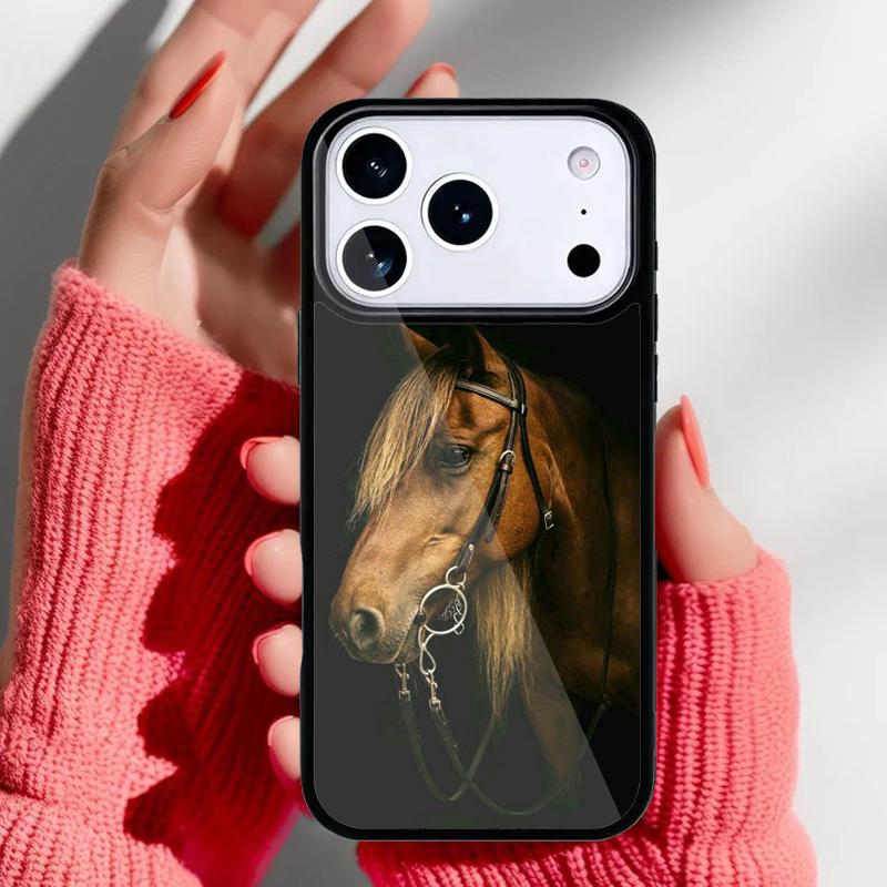 Handsome Horse Animal Phone Case for iPhone 17 16 15 14 13 Pro Max Back Cover for 12 11 Pro Coque