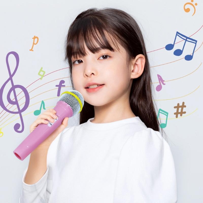 Plastic Childrens Microphone Toy Model for Stage Shows Pretend Singing for Kids Performances Halloween Event Activity