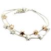 Les Trésors De Lily [P8459] - Designer Bracelet 'Une Etoile Est Née' Rose Gold Silver - 2 Rows - 6x6 Mm