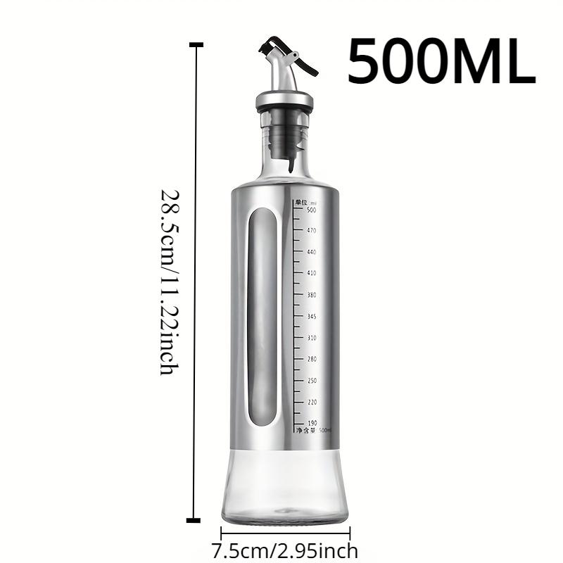 Szklana Butelka na Olej Dozownik Oliwy Automatyczny Włącznik ze Skalą Pojemnik na Sosy Przyprawy Artykuły Kuchenne Outdoorowe Grillowe