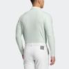 Adidas Golf Soft Comfortable Logo Long Sleeve Polo Shirt Men Tops Linen-Green HG1766