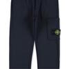 Stone Island Kids Solid Color Elastic Cuff Casual Mid-Length Sports Pants Kids bottoms Navy-Blue 811661520-V0020