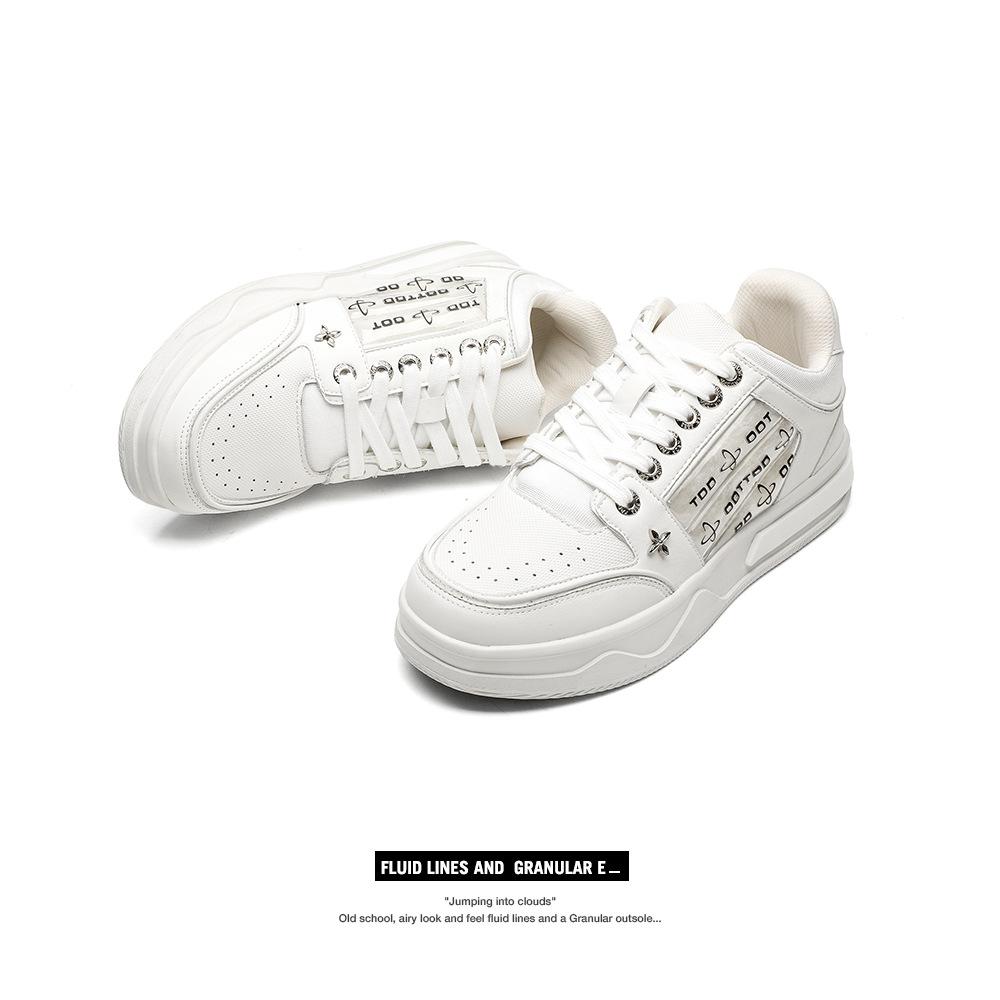 

Черная гуочао маленькая парусная лодка, самурай на платформе, черные мужские и женские модели в одном стиле, повседневный тренд и универсальные весенние новинки 44 белый