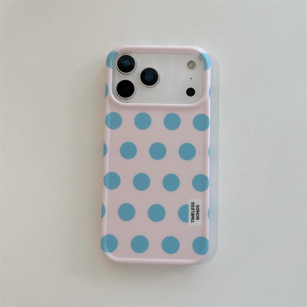 Dopamine Polka Dot iPhone 15 ProMax Case: Drop-proof, Full Coverage.
