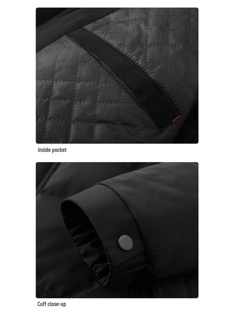 Men's Plus Size Winter Cotton Jacket 2025 - Oversized, Fat-Friendly, Warm, with Detachable Hood.