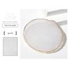 1pc Round/Square Painted Gel Polish Palette Natural Resin Onyx Display Board Holder Practice Nail Art DIY Tools