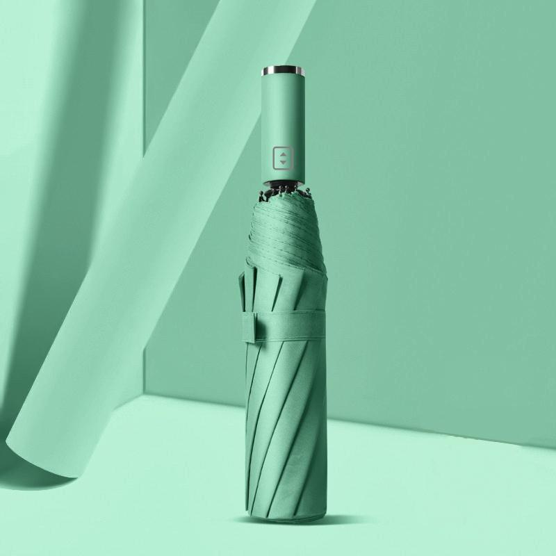 Large Size Foldable Strong Windproof Travel Umbrella, 10-Bone 3-Folding Rain Storm Umbrella for Men & Women, Ideal for Family