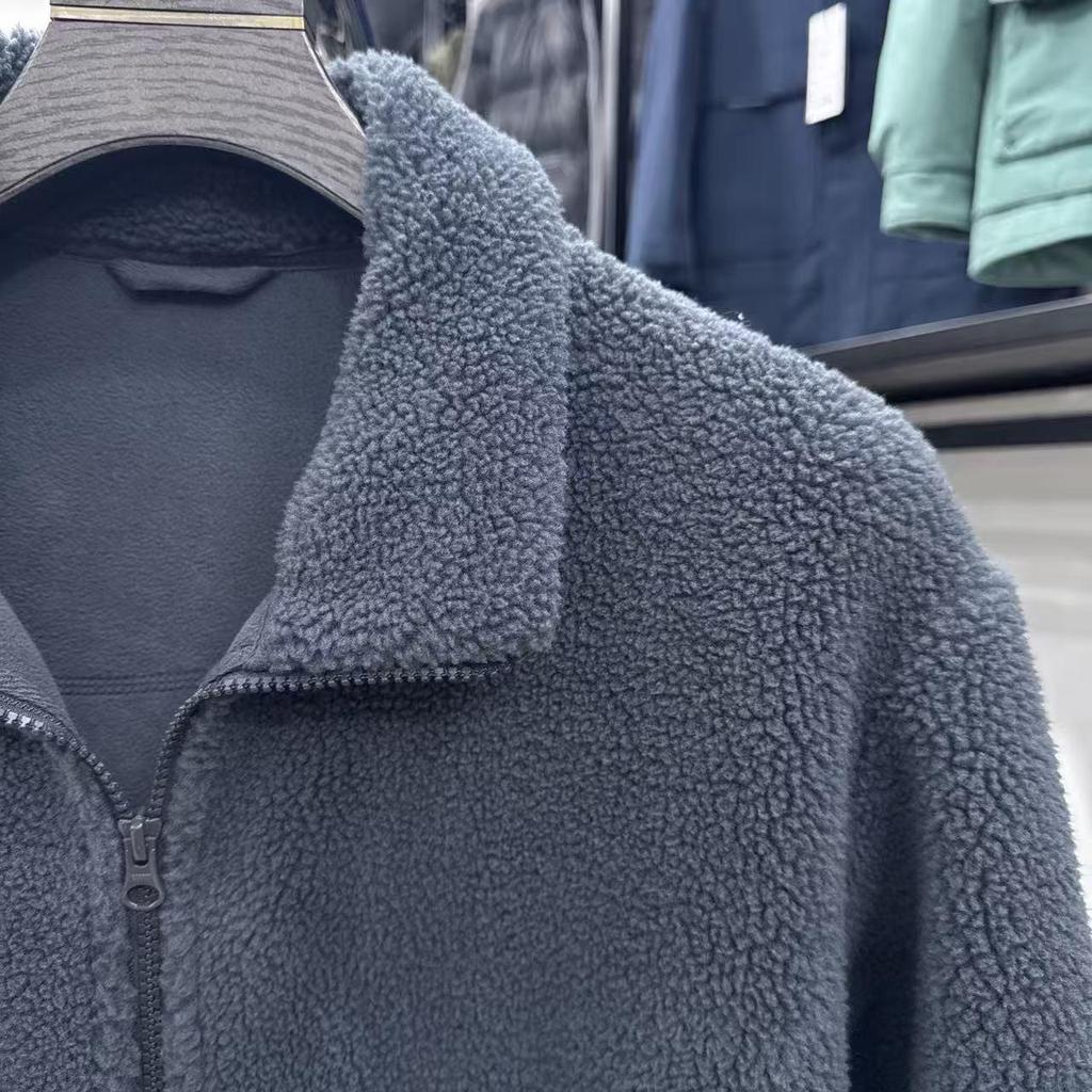 Sea Cut Double-Sided Warm Fleece: Lambswool Stand Collar Jacket for Autumn/Winter - Men's Clearance 4Y501A