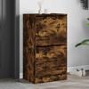 VidaXL Shoe Cabinet 2 Drop-Down Drawers Smoked Oak 3214389