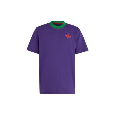 Originals Trefoil Tee Solid Color Logo Print Crew Neck T-Shirt Men Tops Purple IB3434