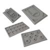 Beadboard for Grey Flocking U-shaped Channel Recessed Compartment Design Board