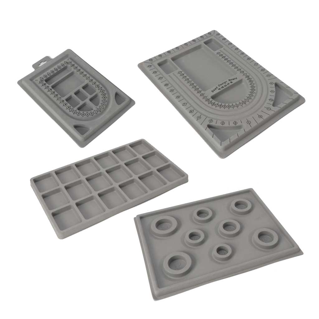 Beadboard for Grey Flocking U-shaped Channel Recessed Compartment Design Board