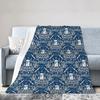 Who Damask Blanket Soft Warm Flannel Throw Blanket Plush for Bed Living Room Picnic Travel Home Sofa