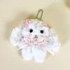 Lovely Bowknot Rabbit Keychain Plush Animal Shaped Keyring Student Bag Charm Backpack Accessory for Fashionable Women