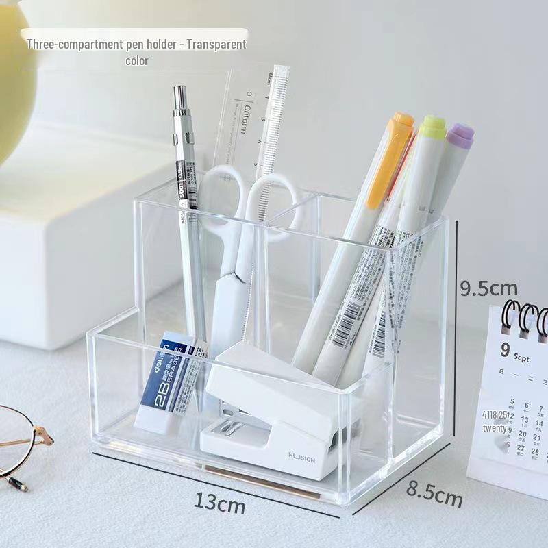 

Прозрачный акриловый многофункциональный держатель для ручек - Простой стиль для хранения на офисном и студенческом столе