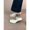 Internet Celebrities New Sexy Leopard Print High-heeled Sandals Women 2025 Summer Wear Silver Open-toed Slippers with Stiletto Heels