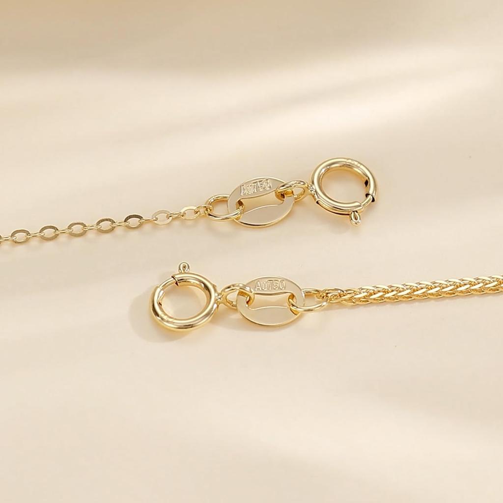 FANCIME 18K Gult Gull Armbånd med Papir Minimalistisk Åpent Ovalt Perfekt for og Populær Gaveinnpakning Dameklips, Design, Bursdager, Jubileer,