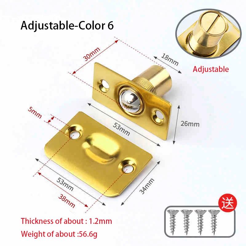 1Pcs Adjustable Door Top Bead Furniture Door Latch Spring Invisible Wooden Cabinet Door Beads Lock Closet Ball Catch Latch