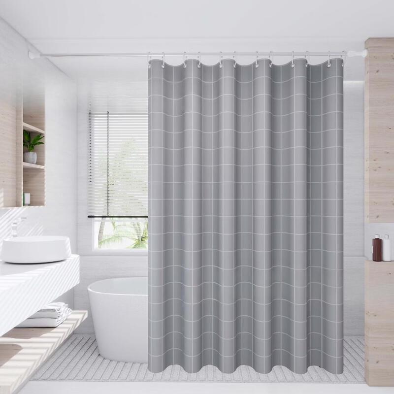 Yipan Punch-Free Shower Curtain Set with Rod
