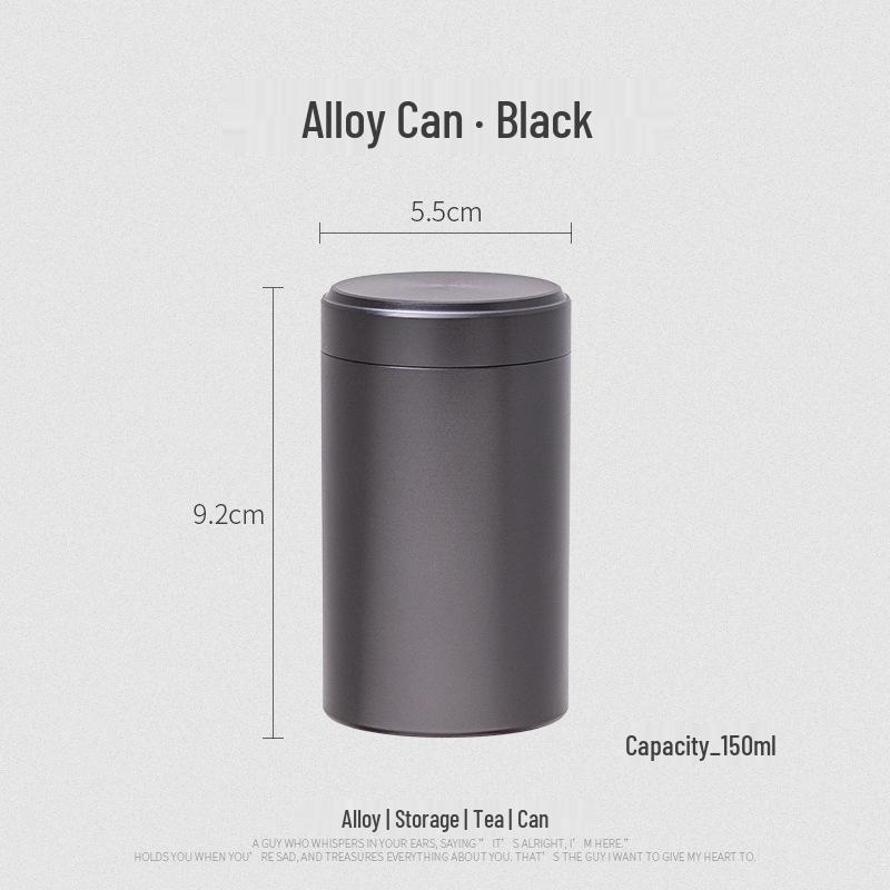 Compact Titanium-Aluminum Tea Storage Can: Small, Portable, and Sealed.