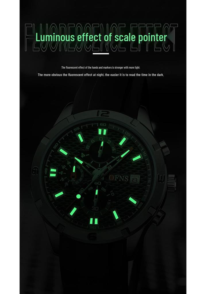 Trendy Men's Quartz Waterproof Watch with Calendar