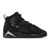 Jordan True Flight Antideslizantes Resistentes a la Abrasión de Caña Alta Zapatillas de Baloncesto para Niños Negro Adolescentes 343795-017